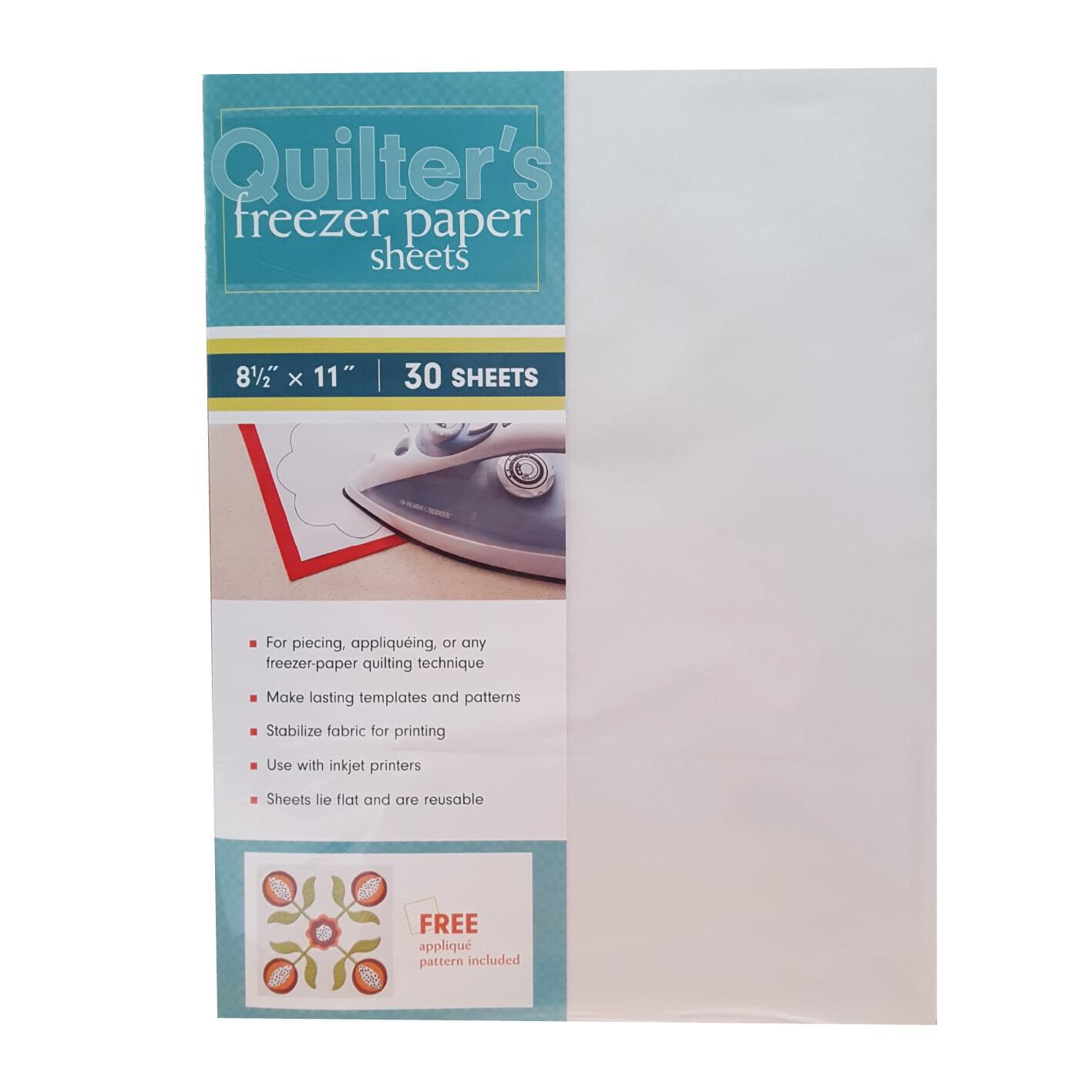 Quilter's Freezer Paper - 3 sheets