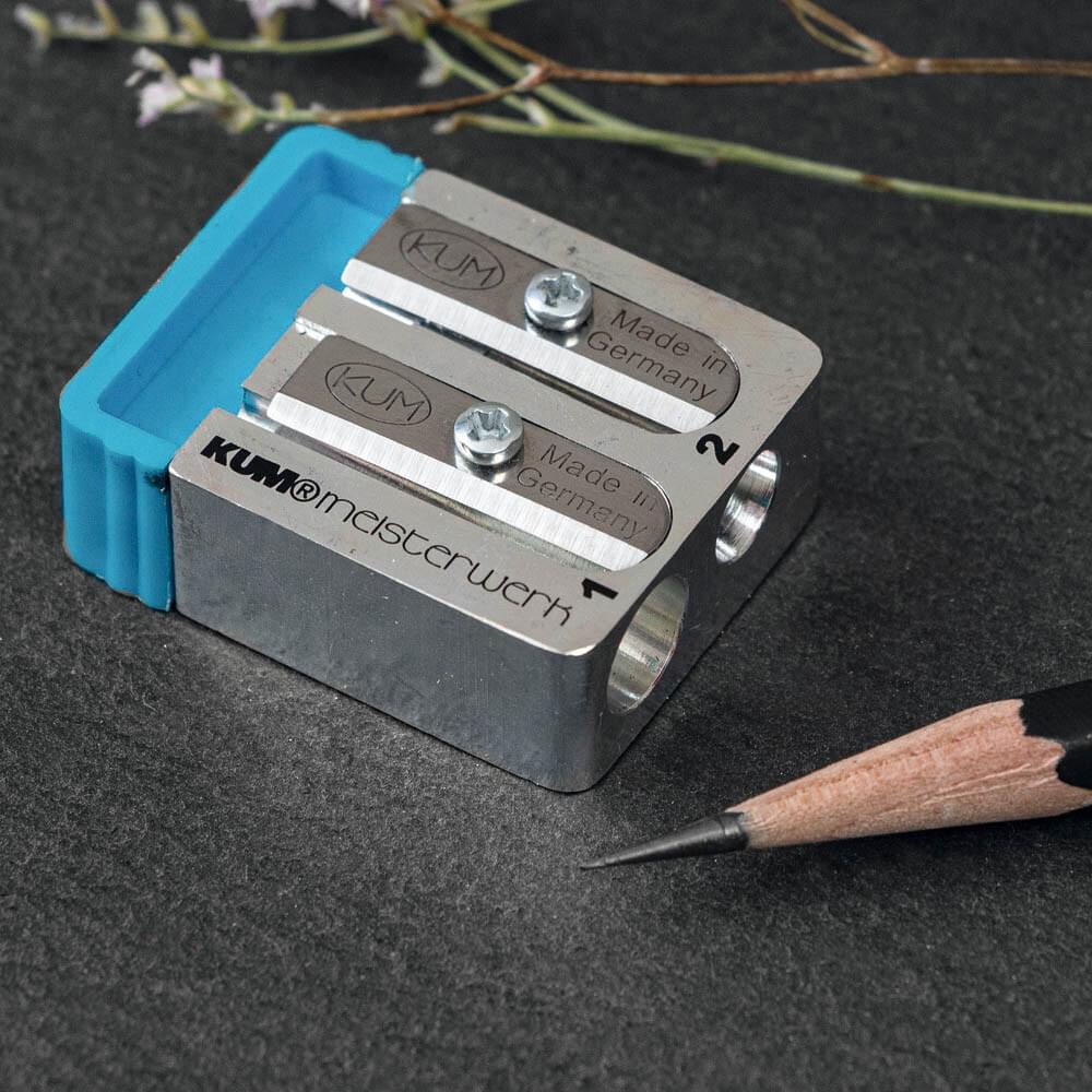 Pencil Sharpener Metal Double Twin Hole Heavy Duty Traditional